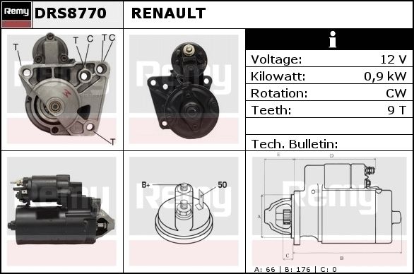 DELCO REMY Стартер DRS8920